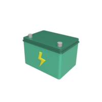 battery 3d model cartoon style. render illustration png