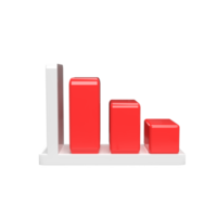 Graph 3D-Modell im Cartoon-Stil verringern. Abbildung machen png