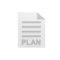 document plan 3d pictogram model cartoon stijl concept. illustratie weergeven png