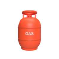 Gas cylinder 3d icon model cartoon style concept. render illustration png