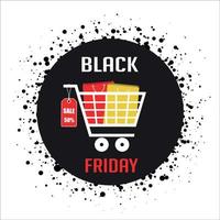 Black Friday sale logo illustration. vector