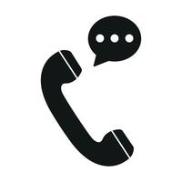 telephone receiver with speech bubble vector