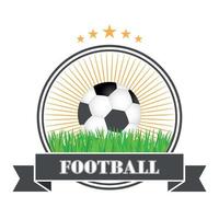 ilustración de diseño de logotipo de fútbol. vector