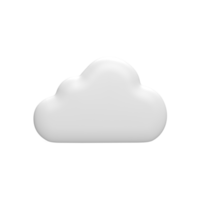 Cloud 3d icon model cartoon style concept. render illustration