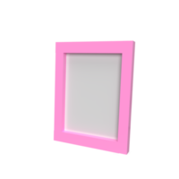 Frame photo minimal cartoon style. 3d render illustration png