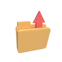 bestandsupload 3D-model cartoon-stijl. illustratie weergeven png