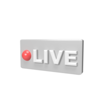 live streaming modello 3d in stile cartone animato. rendere l'illustrazione png