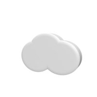 cloud 3d model cartoon style. render illustration png