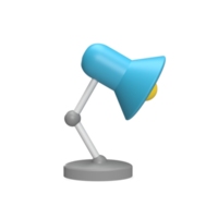 study lamp 3d icon model cartoon style concept. render illustration png