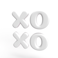 Xoxo 3d text. render illustration png