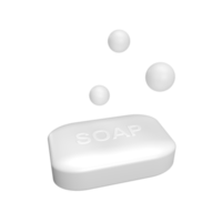 Soap 3d icon model cartoon style concept. render illustration png