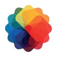 Circular palette of all colors of the rainbow on a white background - Vector