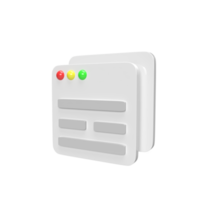 ui tecknad stil. 3d render illustration png