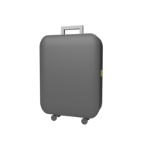 Suitcase 3D model cartoon style. render illustration png