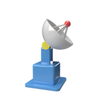 antenna 3d model cartoon style. render illustration png