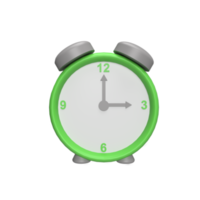 alarm clock 3d icon model cartoon style concept. render illustration