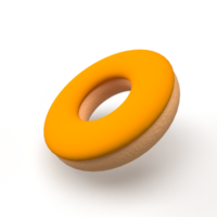 ilustración de renderizado 3d de donuts png