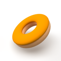 ilustração de renderização 3d de donuts png