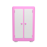 Cupboard 3d icon model cartoon style concept. render illustration png