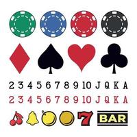 Big set CASINO on white background - Vector