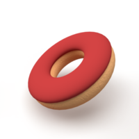 ilustración de renderizado 3d de donuts png