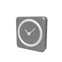 Clock cartoon style. 3d render illustration png