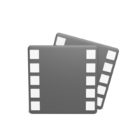 Film 3d icon model cartoon style concept. render illustration png