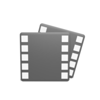 Film 3D-Symbol Modell Cartoon-Stil-Konzept. Abbildung machen png