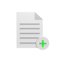 Add Document approved 3d icon model cartoon style concept. render illustration png