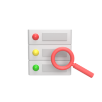 encontrar el concepto de estilo de dibujos animados del modelo de icono 3d del servidor. hacer ilustración png