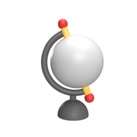 lege wereldbol 3d pictogram model cartoon stijl concept. illustratie weergeven png