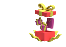 open gift surprise boxes concept illustration for business idea concept background png