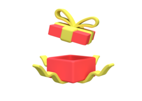 illustration de concept de boîtes surprise cadeau ouvert pour fond de concept d'idée d'entreprise png