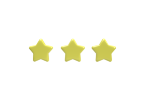 ilustración de concepto de retroalimentación de calificación de estrellas amarillas brillantes para fondo de concepto de idea de negocio png