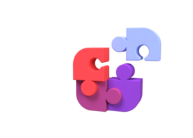 símbolo de quebra-cabeça de ilustração de trabalho em equipe e cooperação para fundo de conceito de ideia de negócio png