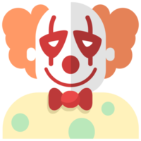 icône de clown dans un style plat png
