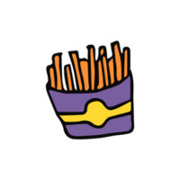 icône de frites. icône de frites png de couleur simple