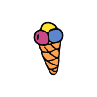 ícone de sorvete. ícone de sorvete png colorido simples