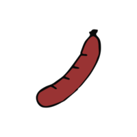 Wurst-Symbol. einfaches farbiges Png-Wurst-Symbol png