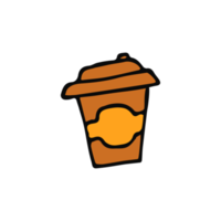 koffie icoon. eenvoudig gekleurd png-koffiepictogram png