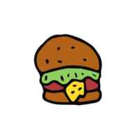 icona di hamburger. icona di hamburger png colorato semplice. logo fast food