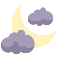 Moon icon flat style png