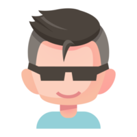 Avatar cartoon in flat style png