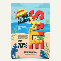cartel de venta de moda de verano vector