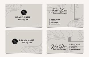 Modern Business Card in Monochromatic Color vector