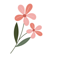 flower cartoon in flat style png