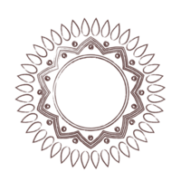 Mandala doodle line art png