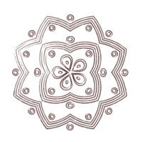 mandala doodle linjekonst png