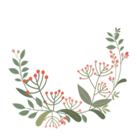 floral wreath in flat style png