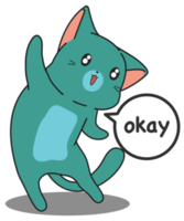funny cat character sticker png